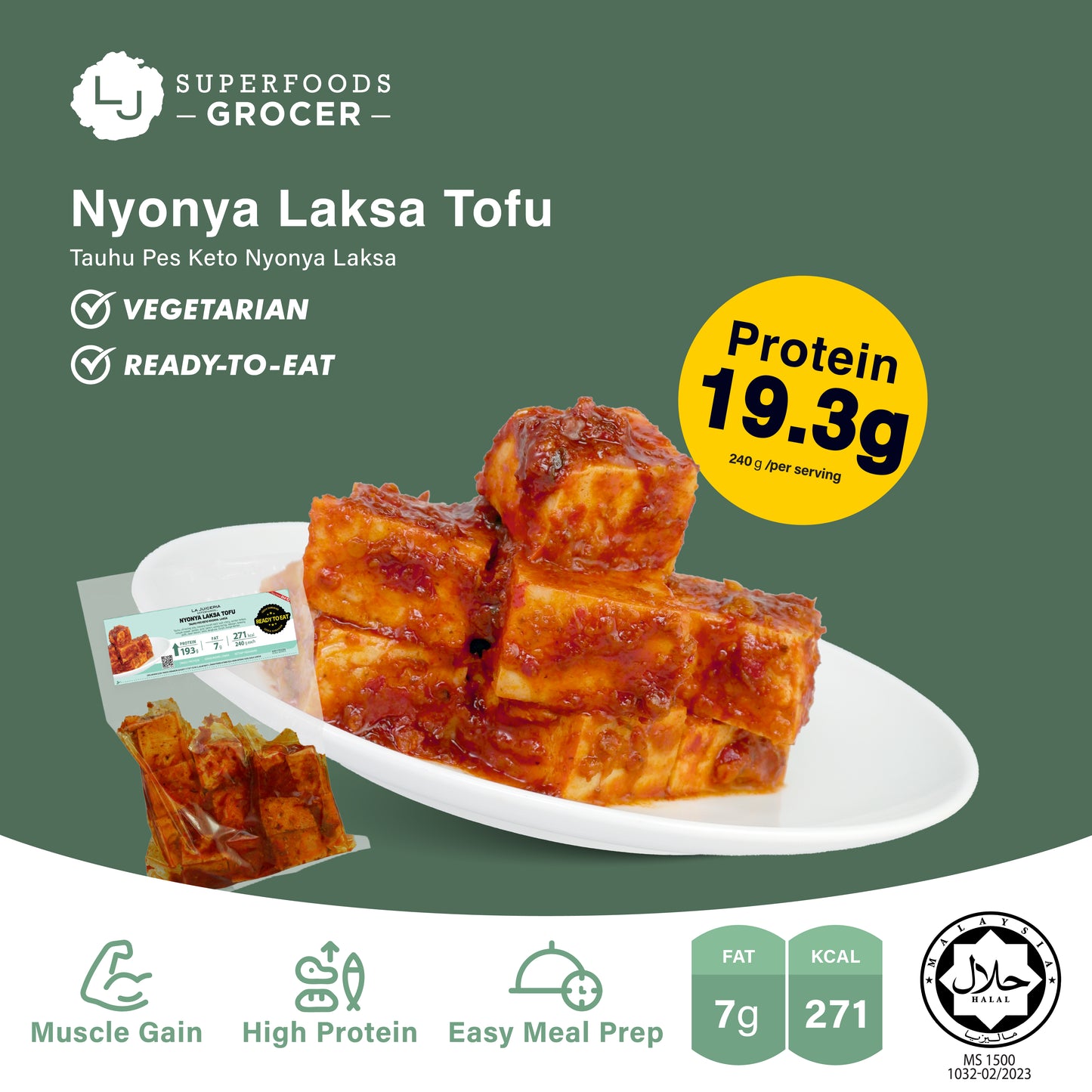 Protein Tofu 12 Bundles (240gm Each, RM11.00 Per Packet)