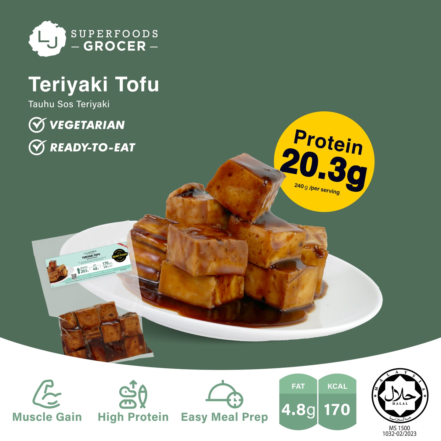 Protein Tofu 4 Bundles (240gm Each, RM12.00 Per Packet)