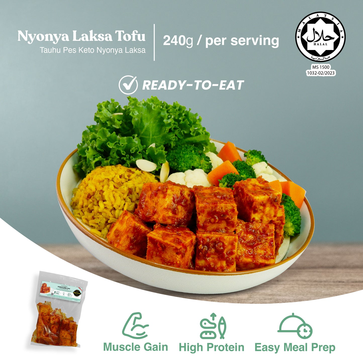 Protein Tofu 16 Bundles (240gm Each, RM10.50 Per Packet)
