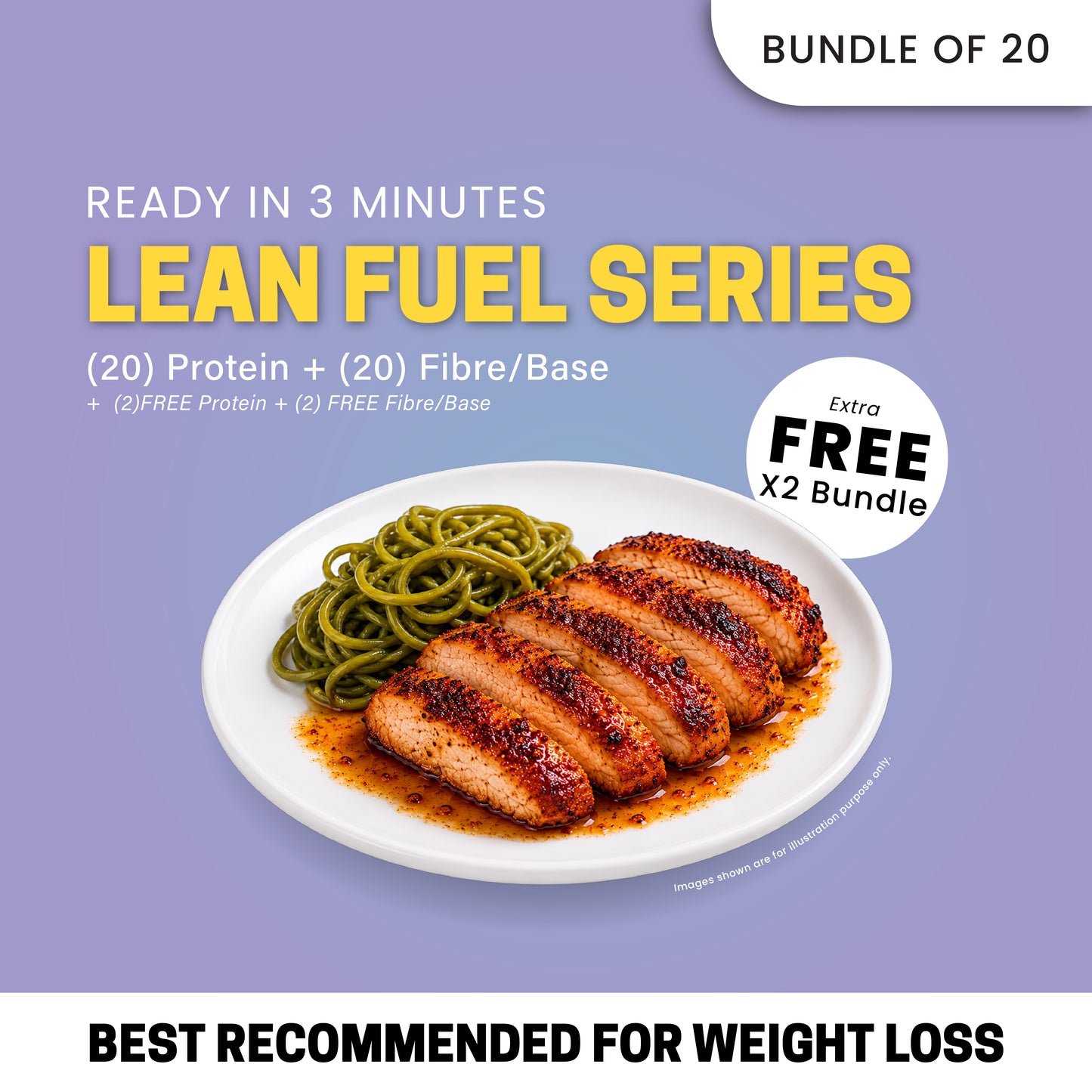 Lean Fuel 20 bundles Free 2 Meal (RM16.90 Per Meal)