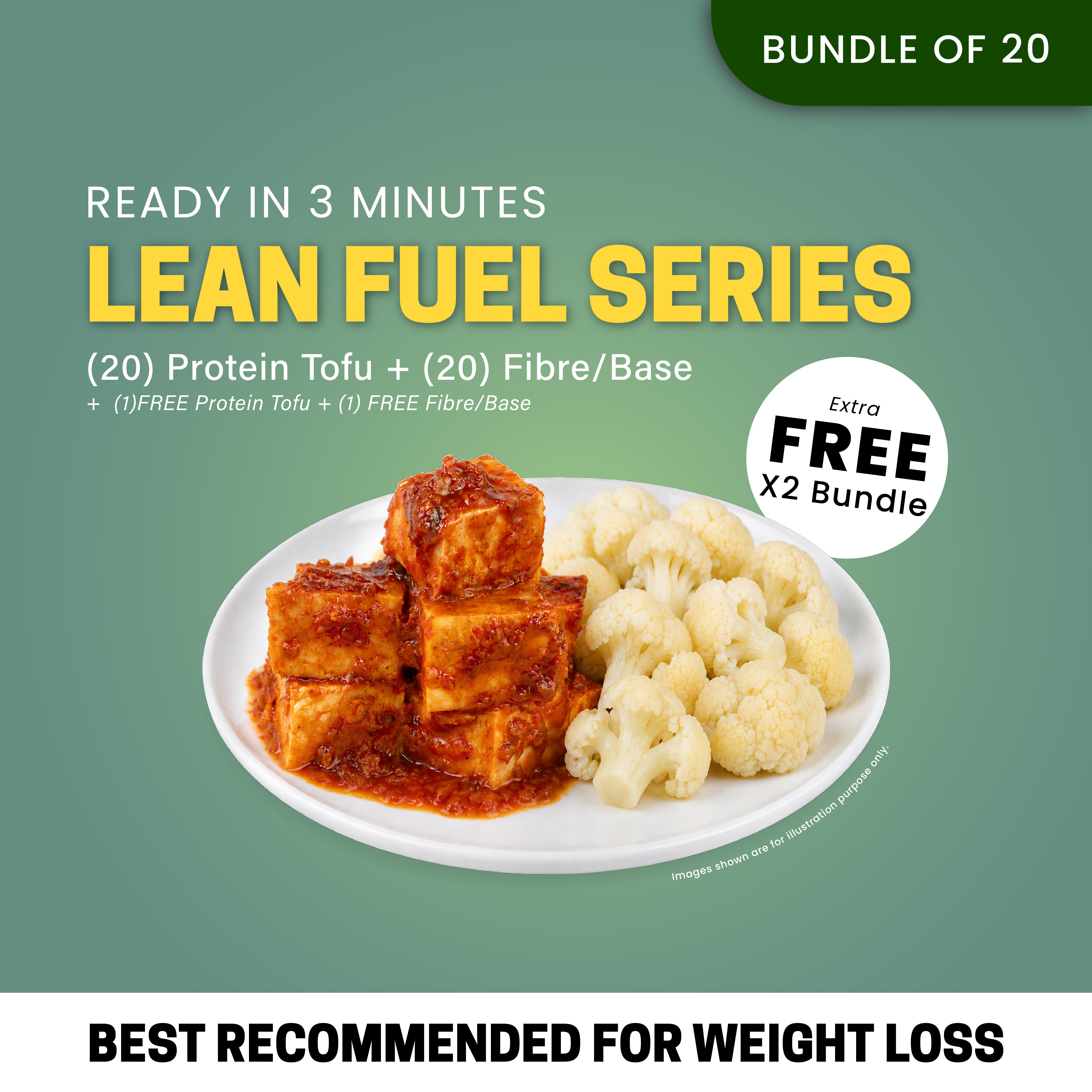 Lean Fuel Protein Tofu 20 bundles Free 2 Meal (RM15.40 Per Meal
