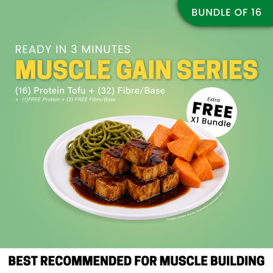 Muscle Gain Protein Tofu 16 bundles Free 1 Meal (RM18.00 Per Meal)