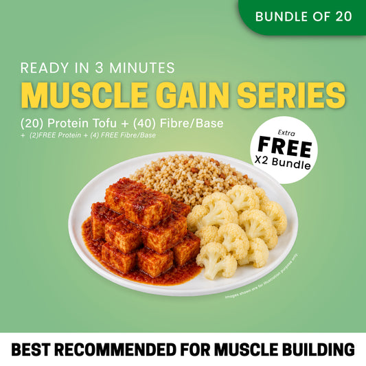 Muscle Gain Protein Tofu 20 bundles Free 2 Meal (RM17.40 Per Meal)