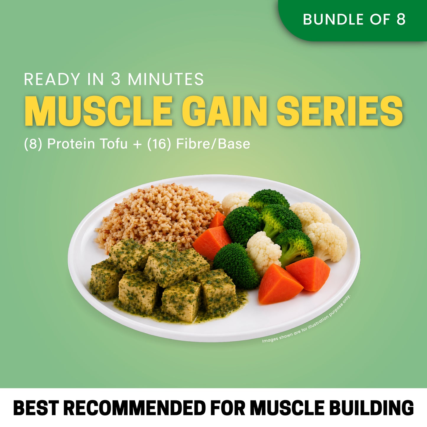 Muscle Gain Protein Tofu 8 bundles (RM18.50 Per Meal)